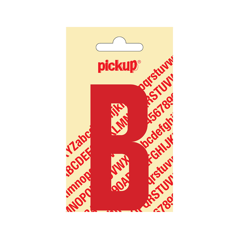 Plakletter Nobel 90 mm rood B - Nobel - 31022090B - EAN 8711234223012 - zelfklevend vinyl