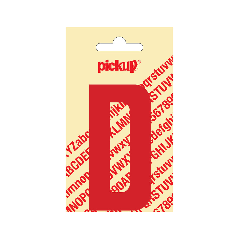 Plakletter Nobel 90 mm rood D - Nobel - 31022090D - EAN 8711234223036 - zelfklevend vinyl