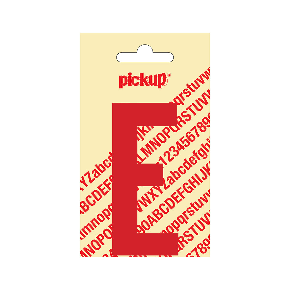 Plakletter Nobel 90 mm rood E - Nobel - 31022090E - EAN 8711234223043 - zelfklevend vinyl