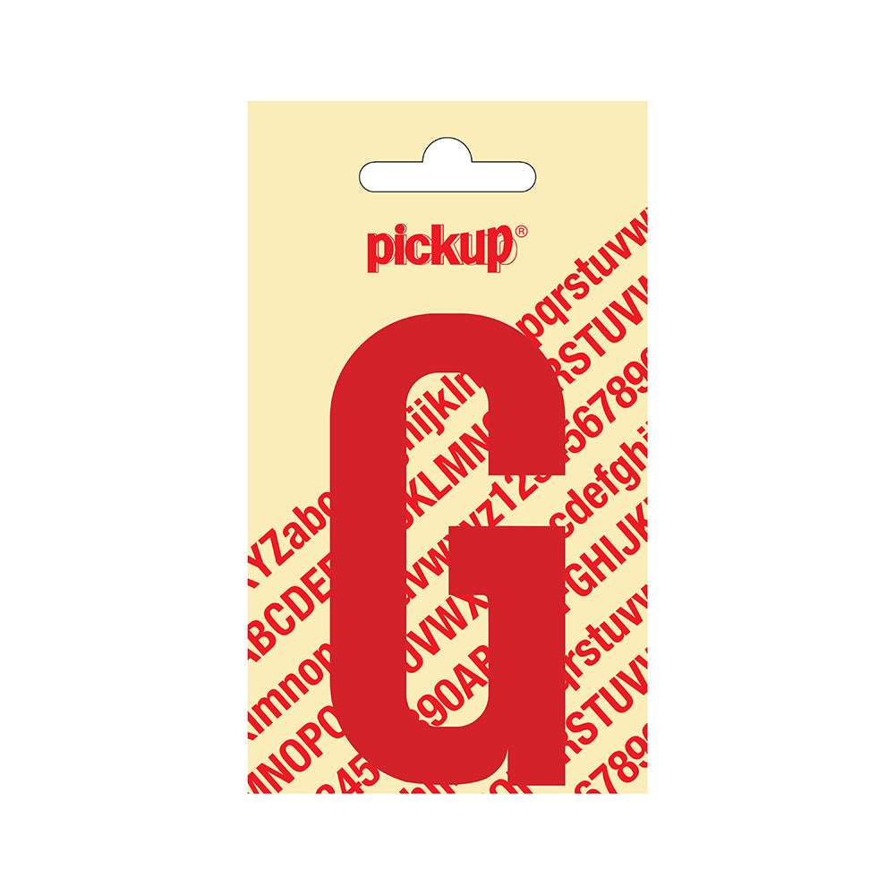 Plakletter Nobel 90 mm rood G - Nobel - 31022090G - EAN 8711234223067 - zelfklevend vinyl