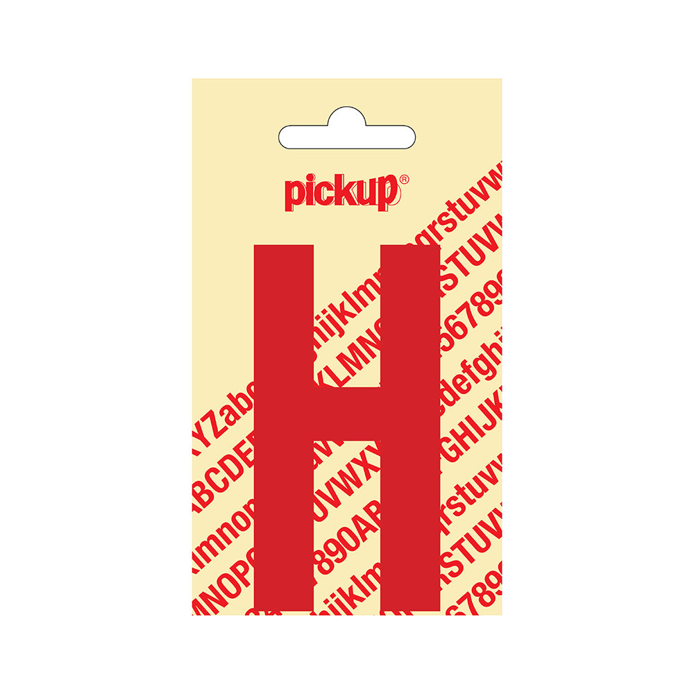 Plakletter Nobel 90 mm rood H - Nobel - 31022090H - EAN 8711234223074 - zelfklevend vinyl