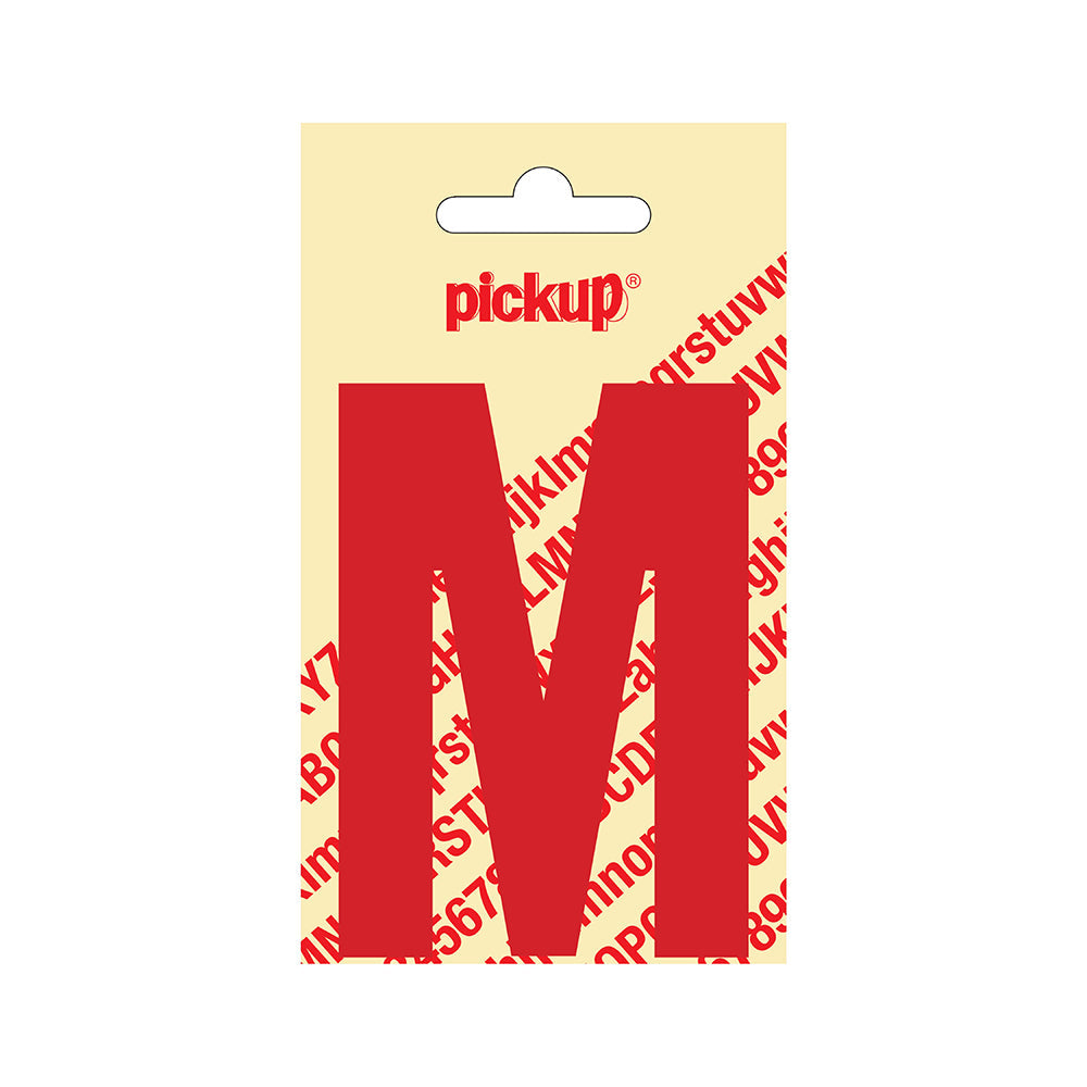 Plakletter Nobel 90 mm rood M - Nobel - 31022090M - EAN 8711234223128 - zelfklevend vinyl