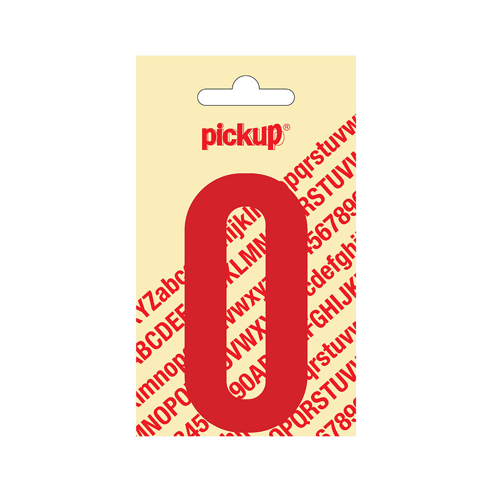 Plakletter Nobel 90 mm rood O - Nobel - 31022090O - EAN 8711234223142 - zelfklevend vinyl