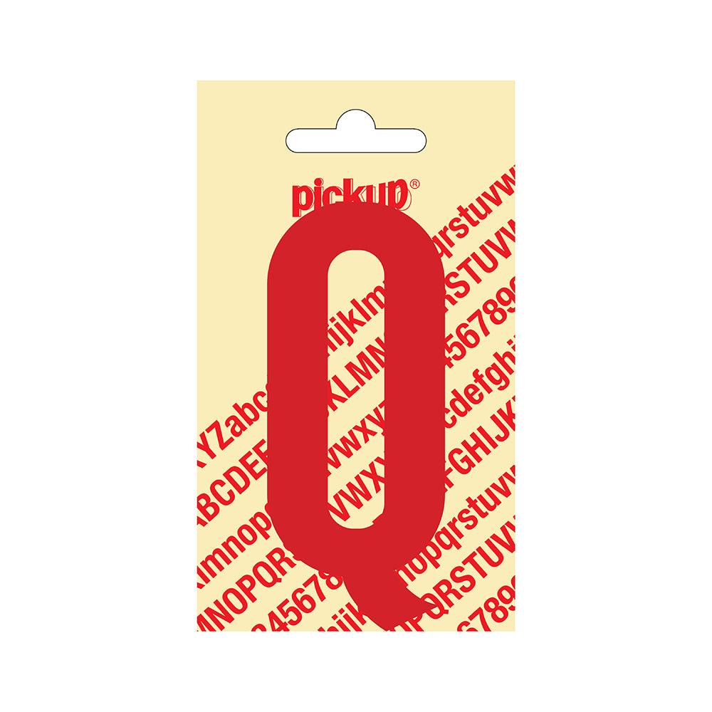 Plakletter Nobel 90 mm rood Q - Nobel - 31022090Q - EAN 8711234223166 - zelfklevend vinyl