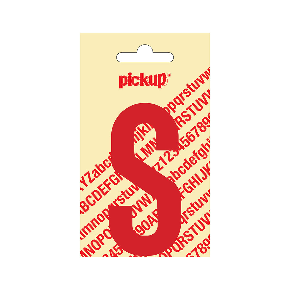 Plakletter Nobel 90 mm rood S - Nobel - 31022090S - EAN 8711234223180 - zelfklevend vinyl