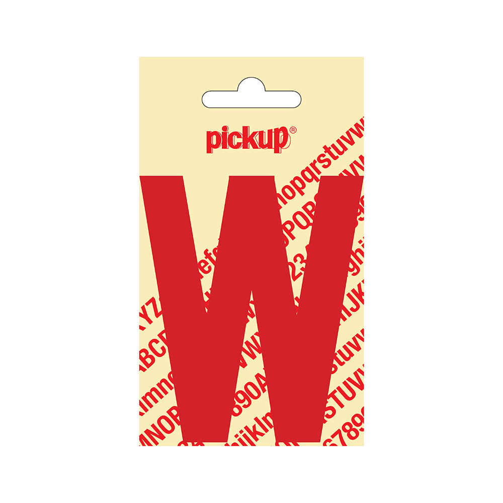 Plakletter Nobel 90 mm rood W - Nobel - 31022090W - EAN 8711234223227 - zelfklevend vinyl