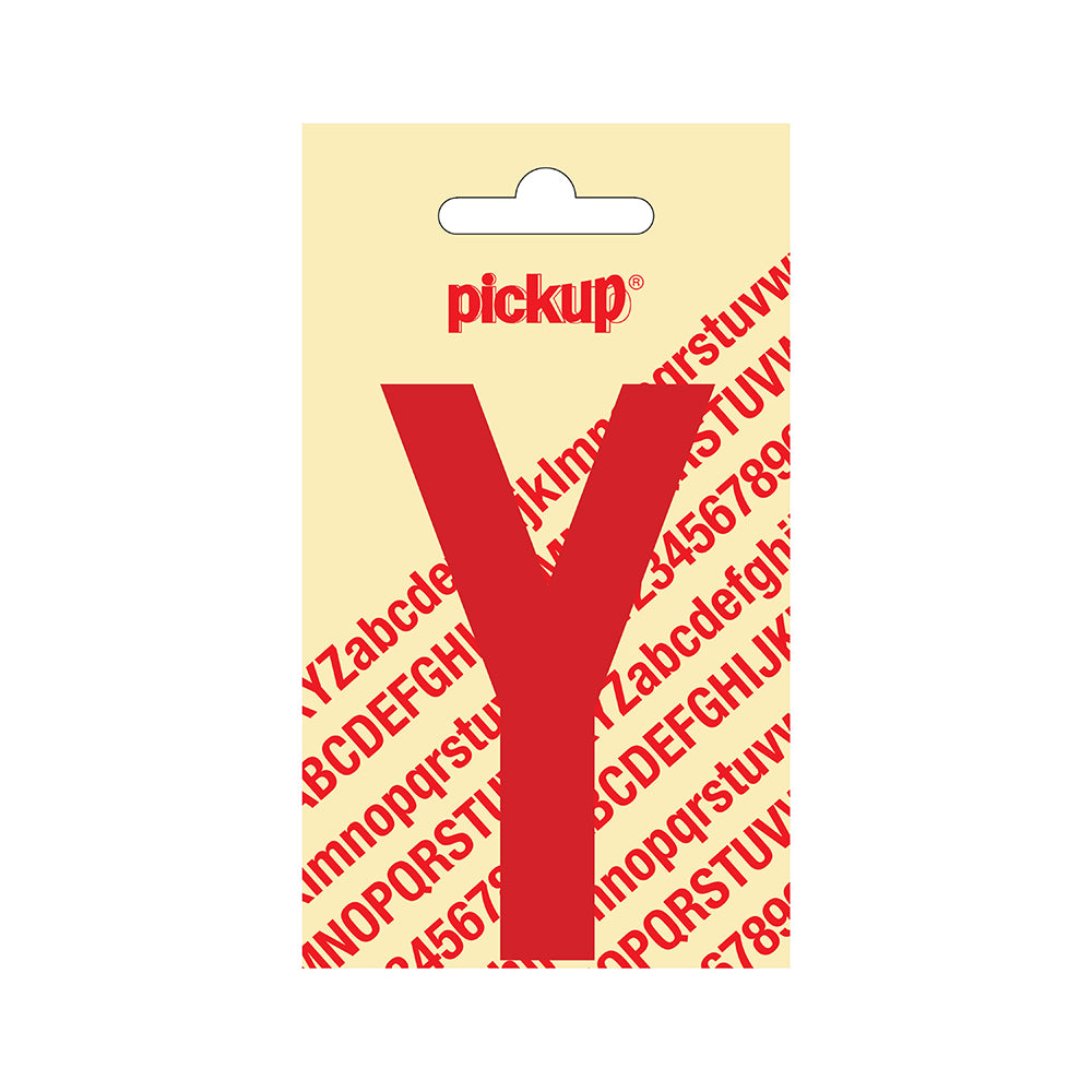 Plakletter Nobel 90 mm rood Y - Nobel - 31022090Y - EAN 8711234223241 - zelfklevend vinyl