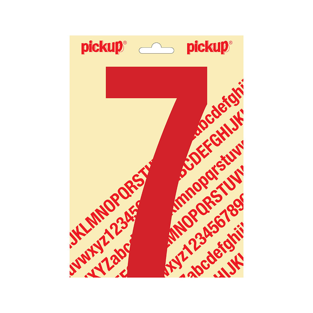 Plakcijfer Nobel 200mm rood 7 - Nobel - 310222007 - EAN 8711234253378 - zelfklevend vinyl
