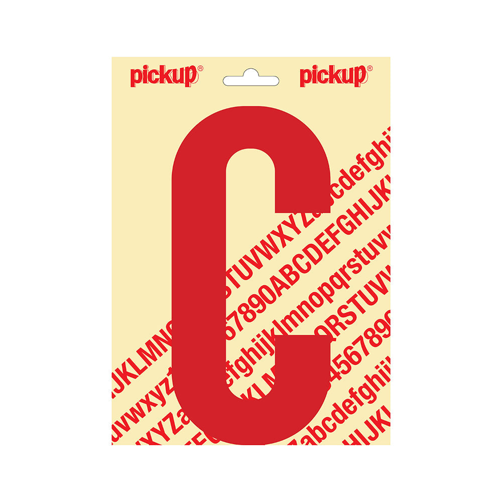 Plakletter Nobel 200mm rood C - Nobel - 31022200C - EAN 8711234253026 - zelfklevend vinyl