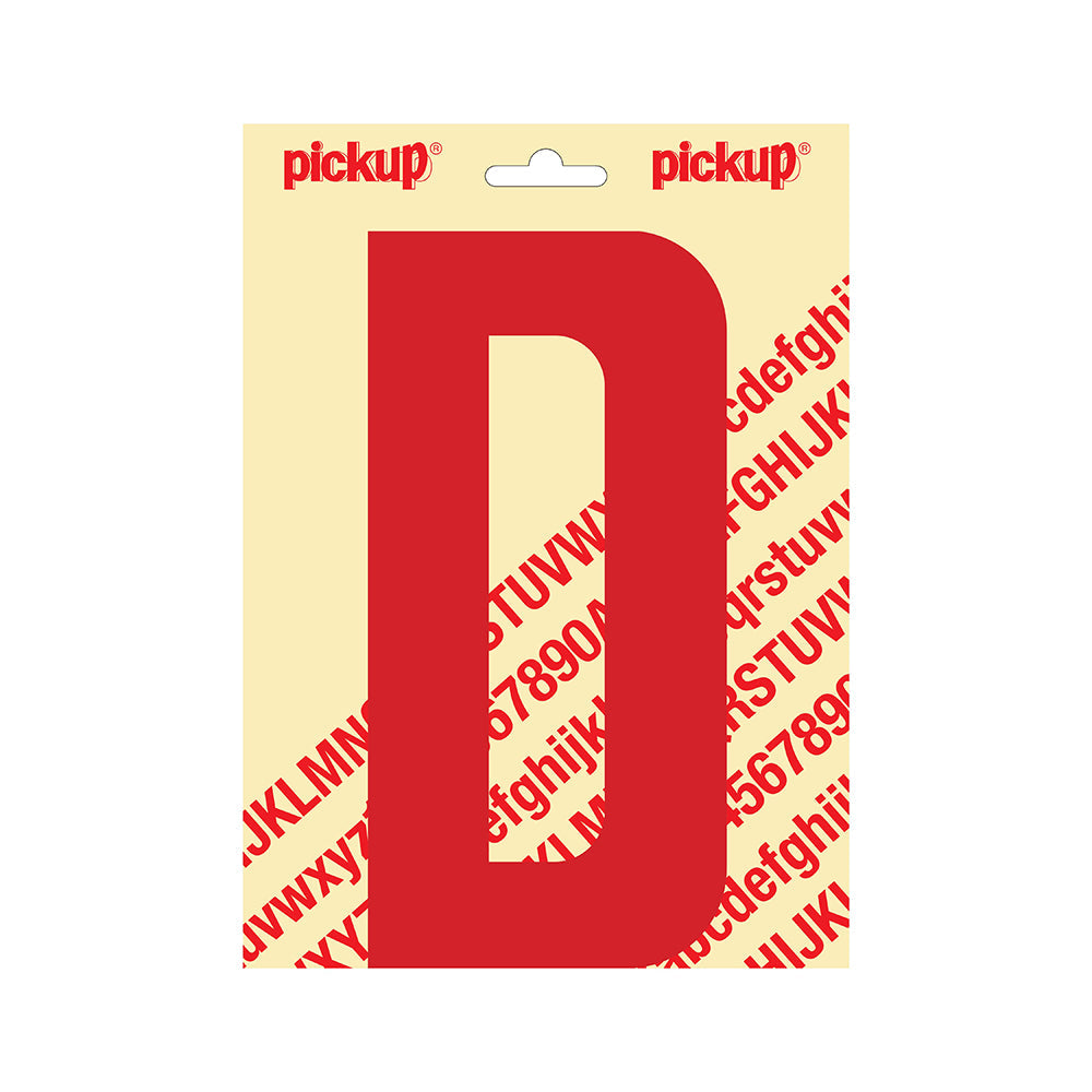 Plakletter Nobel 200mm rood D - Nobel - 31022200D - EAN 8711234253033 - zelfklevend vinyl