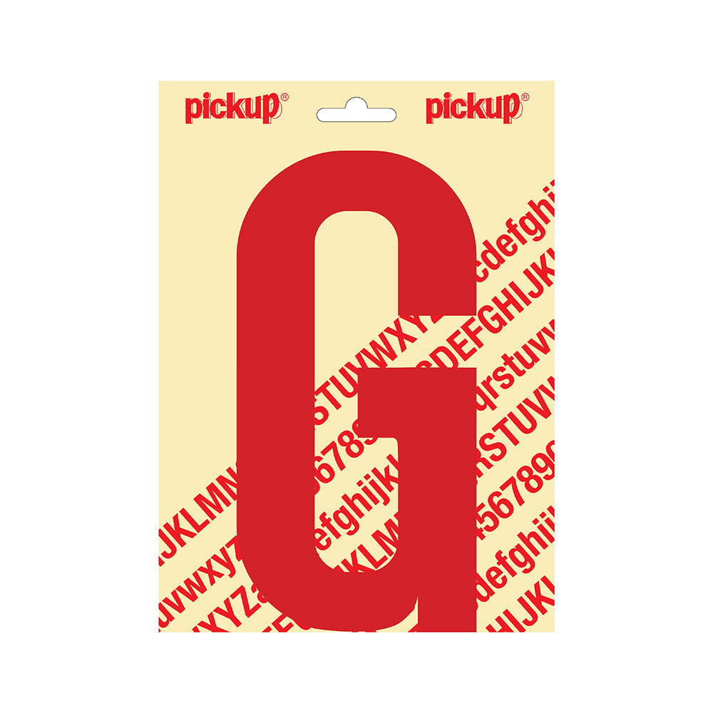 Plakletter Nobel 200mm rood G - Nobel - 31022200G - EAN 8711234253064 - zelfklevend vinyl