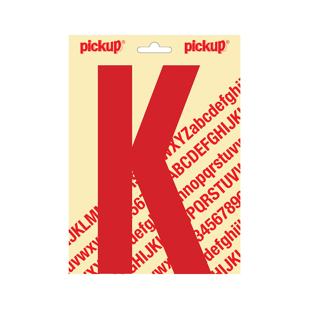 Plakletter Nobel 200mm rood K - Nobel - 31022200K - EAN 8711234253101 - zelfklevend vinyl