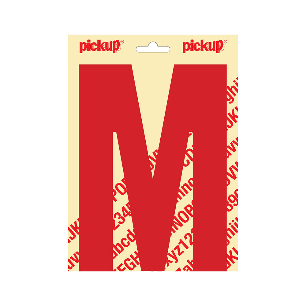 Plakletter Nobel 200mm rood M - Nobel - 31022200M - EAN 8711234253125 - zelfklevend vinyl