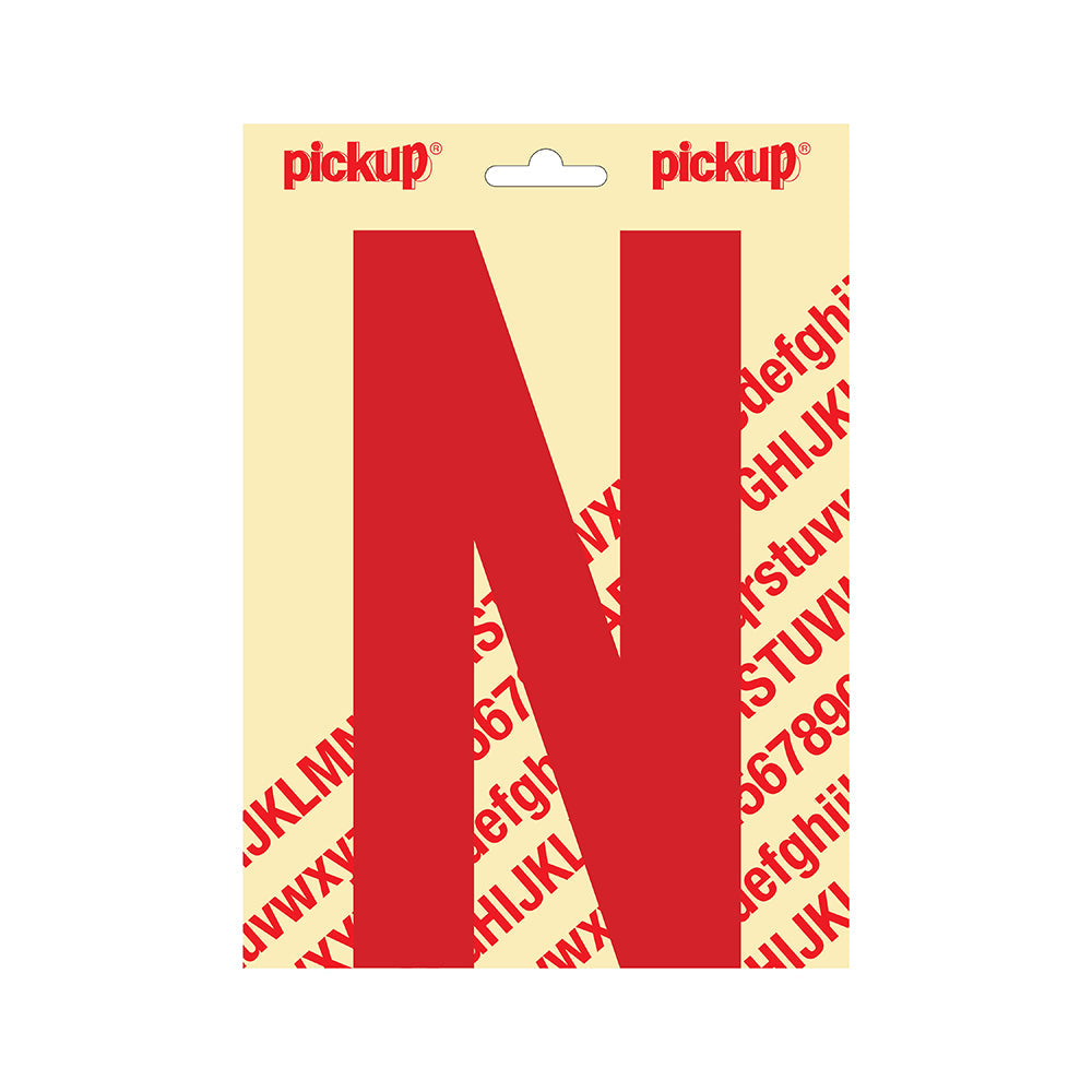 Plakletter Nobel 200mm rood N - Nobel - 31022200N - EAN 8711234253132 - zelfklevend vinyl