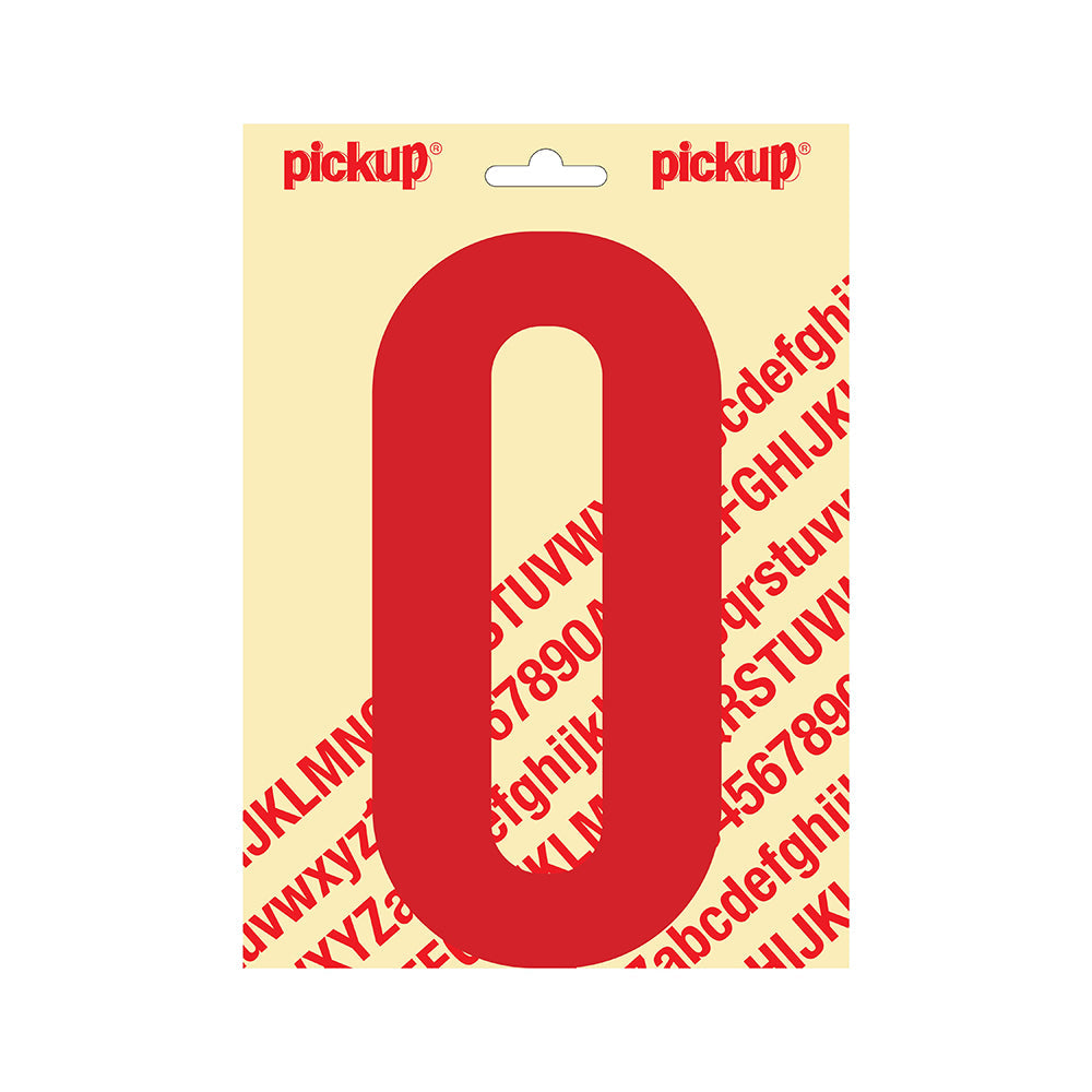 Plakletter Nobel 200mm rood O - Nobel - 31022200O - EAN 8711234253149 - zelfklevend vinyl