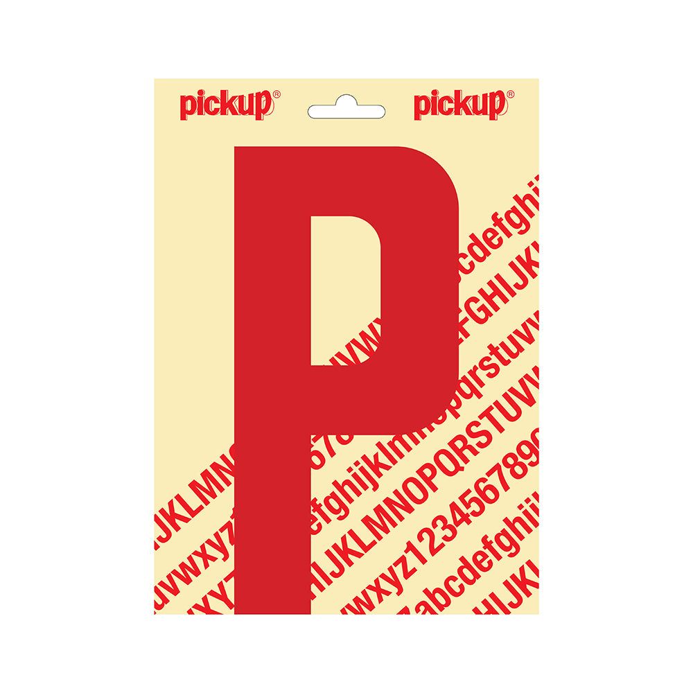 Plakletter Nobel 200mm rood P - Nobel - 31022200P - EAN 8711234253156 - zelfklevend vinyl