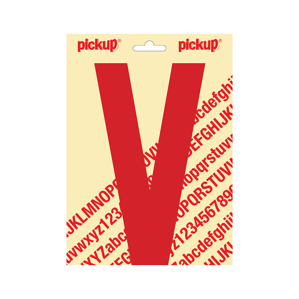 Plakletter Nobel 200mm rood V - Nobel - 31022200V - EAN 8711234253217 - zelfklevend vinyl