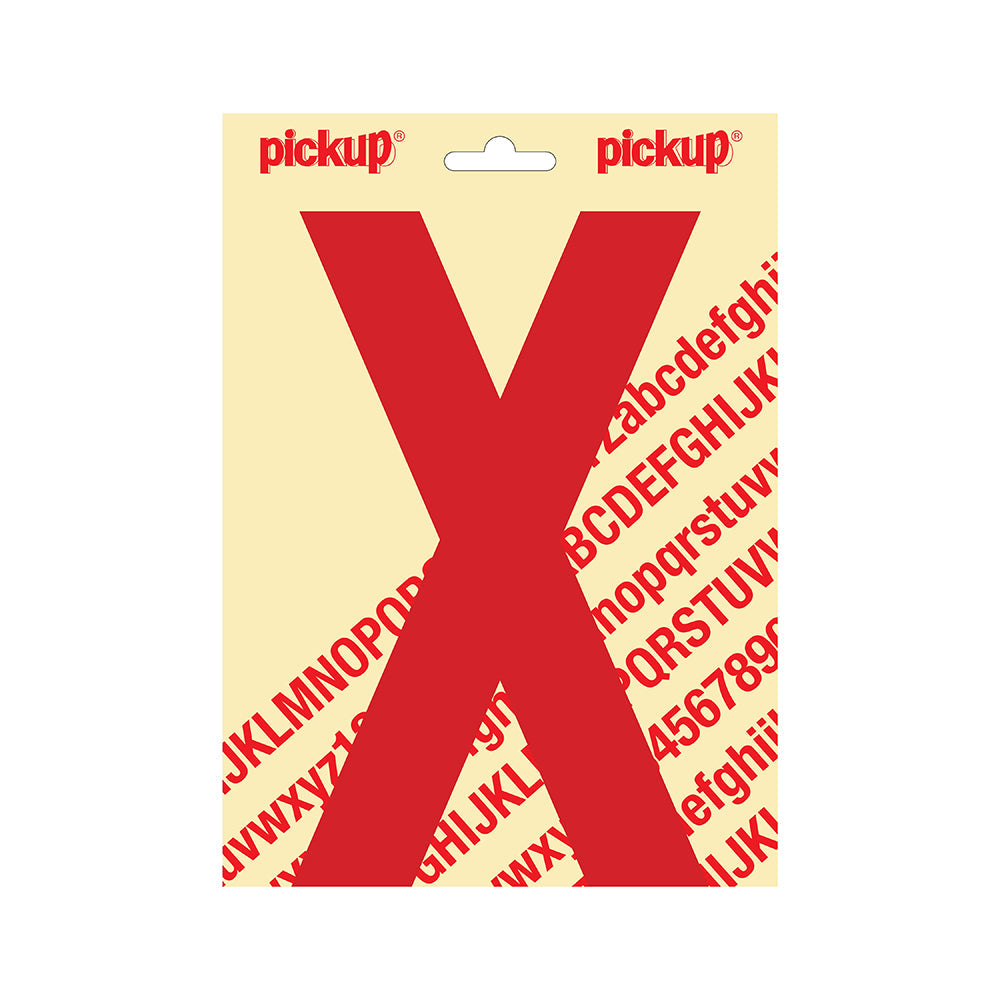 Plakletter Nobel 200mm rood X - Nobel - 31022200X - EAN 8711234253231 - zelfklevend vinyl