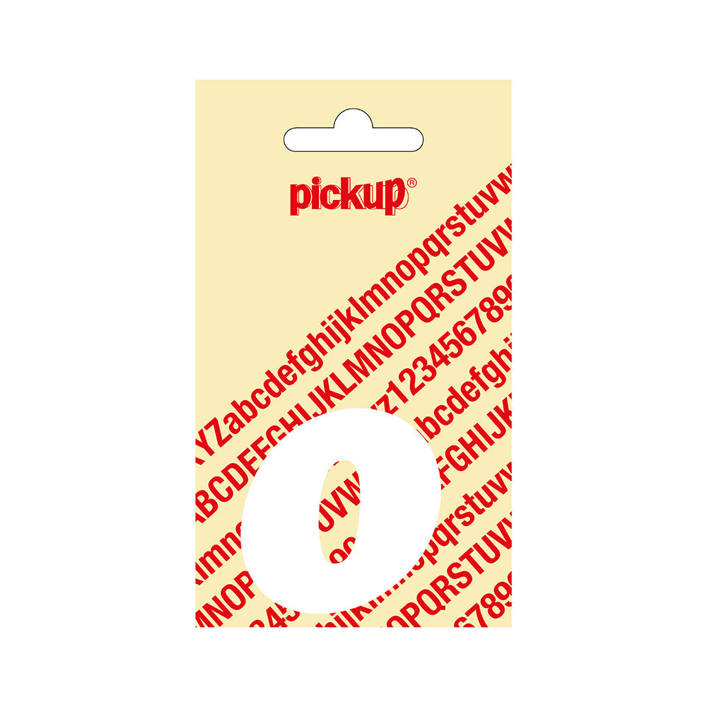 Plakcijfer CooperBlack 60 mm - wit 0 - CooperBlack - 313120600 - EAN 8711234312303 - zelfklevend vinyl