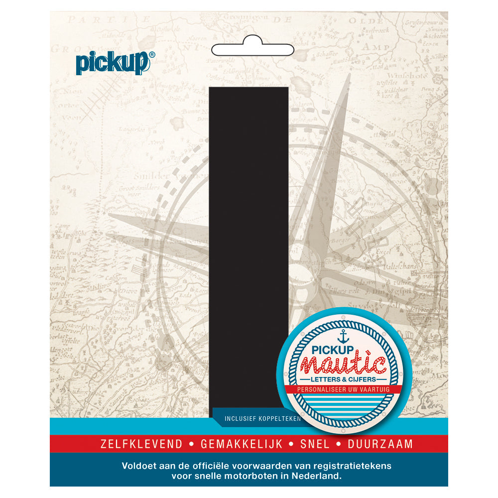 Nautic plakletter 150mm zwart I - zwart I 31402150I - EAN 8711234061379 - zelfklevend vinyl zelfklevend vinyl lettertype geschikt voor nautische toepassingen haven zeilboten motorboten schepen pleziervaart