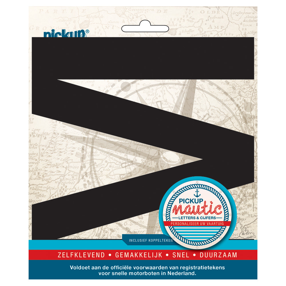 Nautic plakletter 150mm zwart M - zwart M 31402150M - EAN 8711234061416 - zelfklevend vinyl zelfklevend vinyl lettertype geschikt voor nautische toepassingen haven zeilboten motorboten schepen pleziervaart