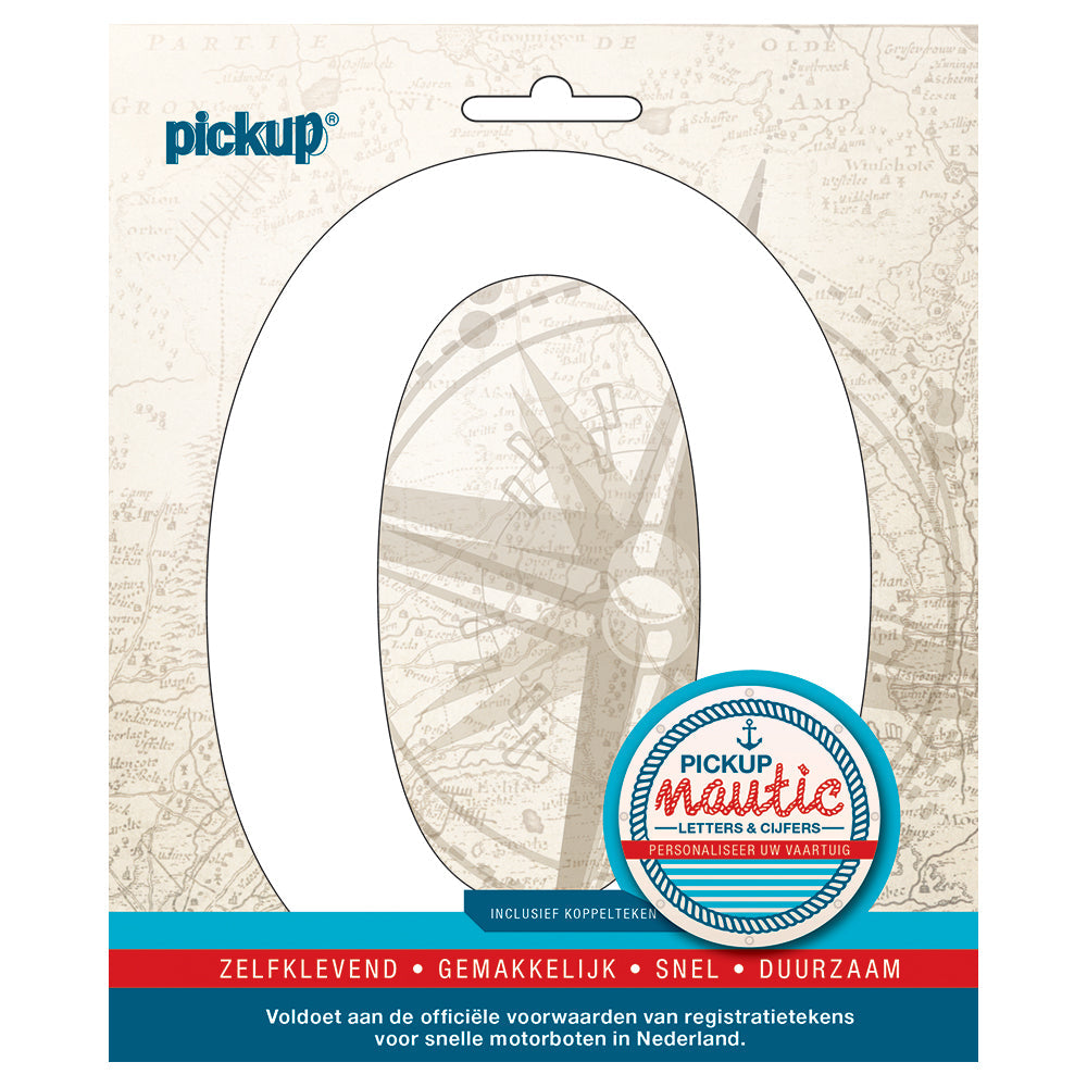Nautic plakcijfer 150mm wit 0 314121500 EAN 8711234061553 zelfklevend vinyl lettertype geschikt voor nautische toepassingen havens zeilboten motorboten schepen pleziervaart vochtbestendig en weerbestendig