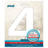 Nautic plakcijfer 150mm wit 4 314121504 EAN 8711234061591 zelfklevend vinyl lettertype geschikt voor nautische toepassingen havens zeilboten motorboten schepen pleziervaart vochtbestendig en weerbestendig