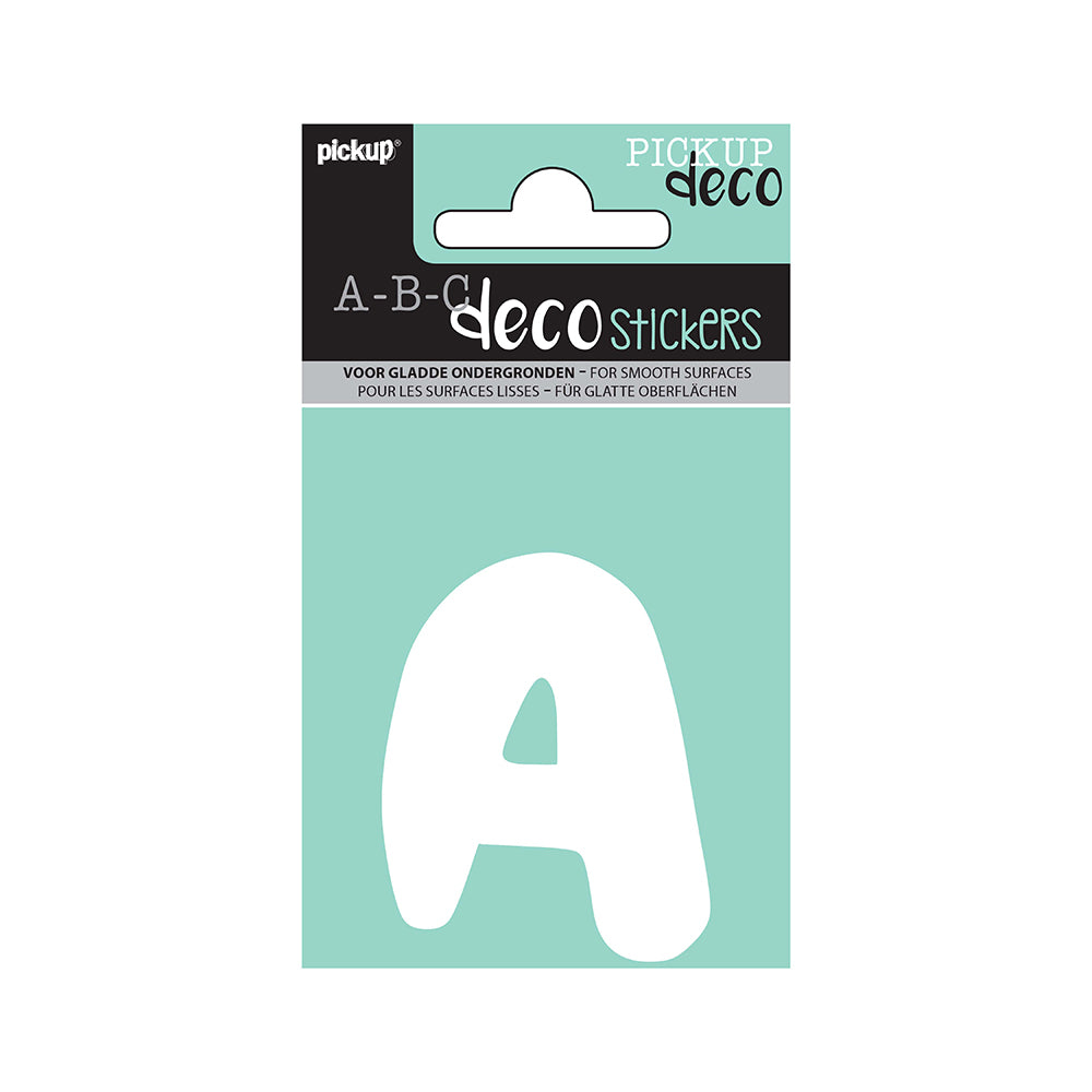 Decoletter Emma 70 mm - wit A decoratief lettertype voor binnen- en buiten 32412070A - EAN 8711234003188 - zelfklevend vinyl