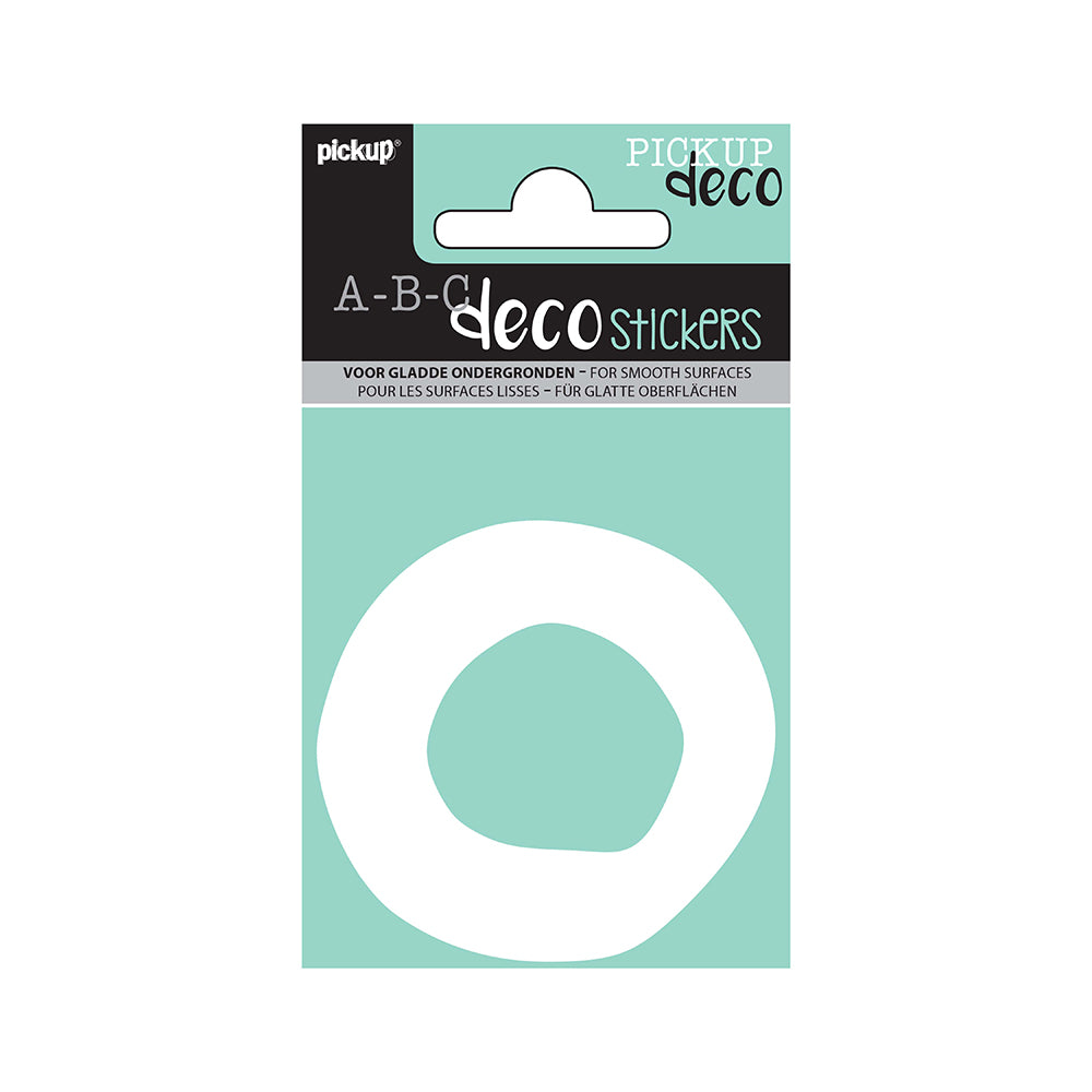 Decoletter Emma 70 mm - wit O decoratief lettertype voor binnen- en buiten 32412070O - EAN 8711234003324 - zelfklevend vinyl