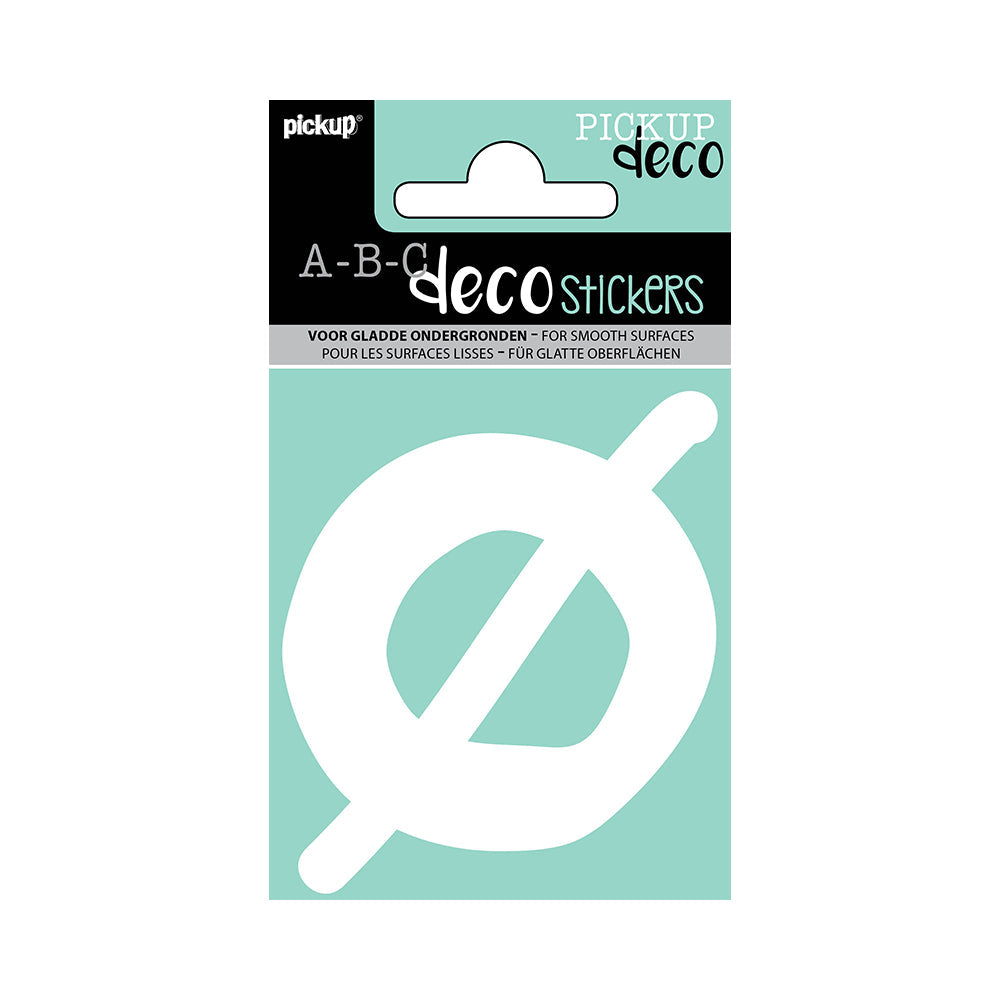 Decoletter Emma 70 mm - wit Ø decoratief lettertype voor binnen- en buiten 32412070OE - EAN 8711234004291 - zelfklevend vinyl