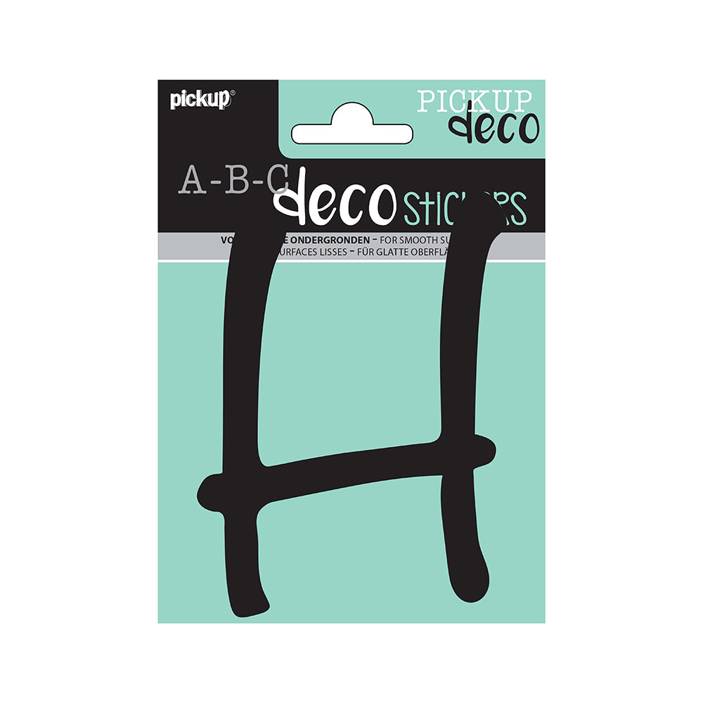 Decoletter Lynn 120 mm - zwart H decoratief lettertype voor binnen- en buiten 32502120H - EAN 8711234003614 - zelfklevend vinyl