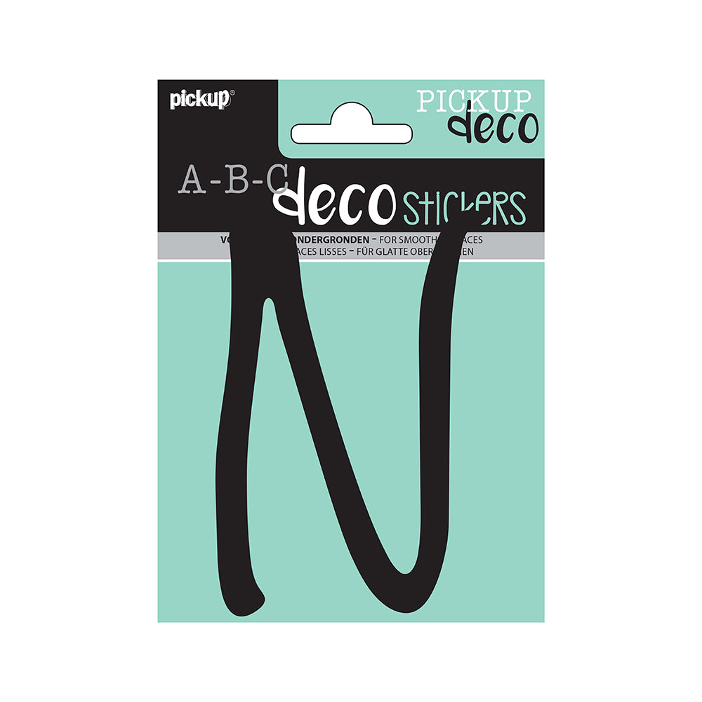 Decoletter Lynn 120 mm - zwart N decoratief lettertype voor binnen- en buiten 32502120N - EAN 8711234003676 - zelfklevend vinyl