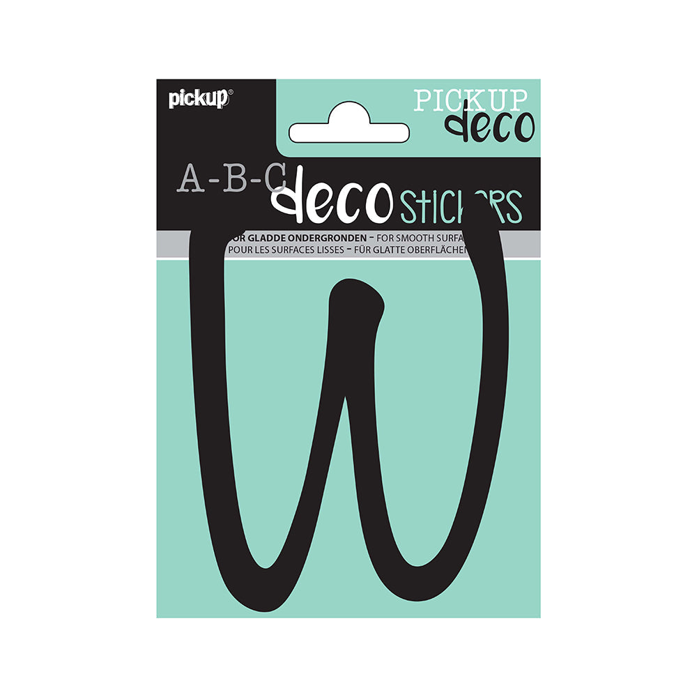 Decoletter Lynn 120 mm - zwart W decoratief lettertype voor binnen- en buiten 32502120W - EAN 8711234003768 - zelfklevend vinyl