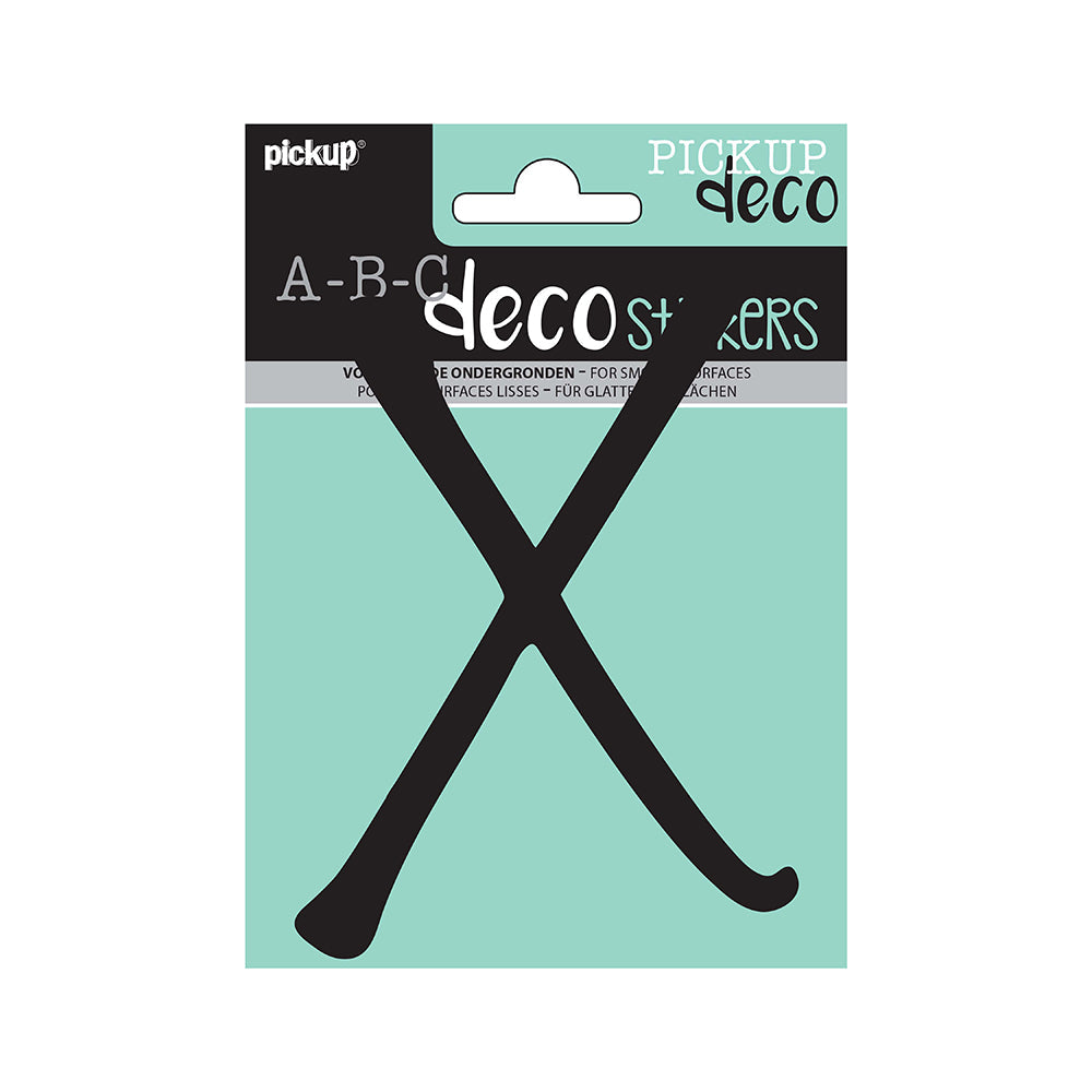 Decoletter Lynn 120 mm - zwart X decoratief lettertype voor binnen- en buiten 32502120X - EAN 8711234003775 - zelfklevend vinyl