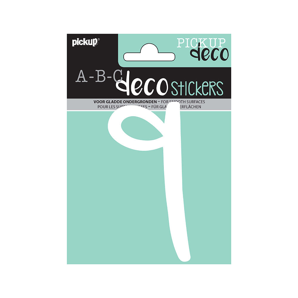 Decoletter Zoë 110 mm - wit Q decoratief lettertype voor binnen- en buiten 32612110Q - EAN 8711234004062 - zelfklevend vinyl
