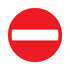 Bord rond diameter 300 mm - Verboden doorgang - verboden toegang -  verboden in te rijden - 1270300809 - EAN 8711234127068 - hard kunststof polystyreen 1,5 mm