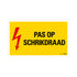 Bord 330x200 mm - Pas op schrikdraad - 1270332752 - EAN 8711234128027 - hard kunststof polystyreen 1,5 mm