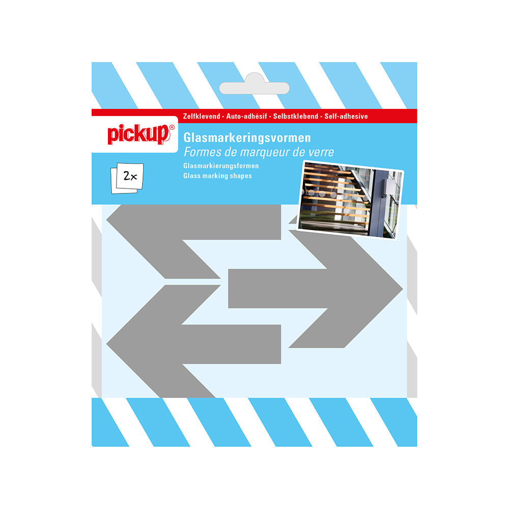Glasmarkeringsvorm Glas-ets pijlen 65 mm 2 vellen a 3 stuks 1272069527 EAN 8711234001429 65 mm