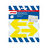 Markeringsvorm geel - pijlen 65 mm - 1272100421 - EAN 8711234001580 - zelfklevend vinyl