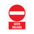 Bord 230x330 mm Combinatie - Geen ingang - 1272300009 - EAN 8711234128850 - hard kunststof polystyreen 1,5 mm