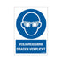 Bord 230x330 mm Combinatie - Veiligheidsbril verplicht - 1272300052 - EAN 8711234128904 - hard kunststof polystyreen 1,5 mm