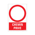 Panneau 230x330 mm Combi - Chemin prive - 1272300264 - EAN 8711234129109 - hard kunststof polystyreen 1,5 mm