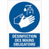Panneau 230x330 mm dŠsinfection des mains obligatoire social distance distance sociale 19  1272300270 EAN 8711234133663