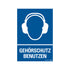 Kunststoff Schild bord 330x230 mm GEHORSCHUTZ BENUTZEN 1272300713 EAN 8711234125156 330x230 mm