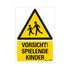 Kunststoff Schild bord 330x230 mm VORSICHT SPIELENDE KINDER 1272300717 EAN 8711234125194 330x230 mm