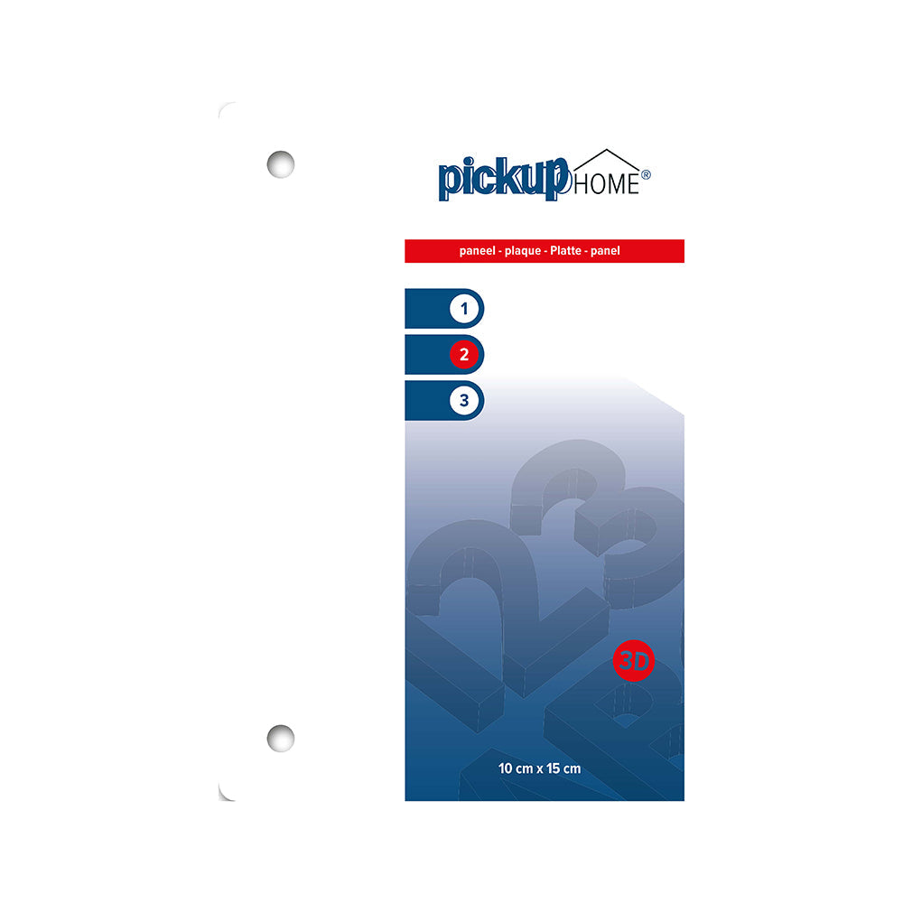 3D Home plaat - paneel wit acrylaat 3 mm - 100x150 mm - 211100150 - EAN 8711234016218 - weerbestendig - voorzien van bevestigingsgaatjes - <br /><br /> <a href-"../bevestigingsmaterialen">Klik hier om naar de bevestigings materialen pagina te gaan</a>.