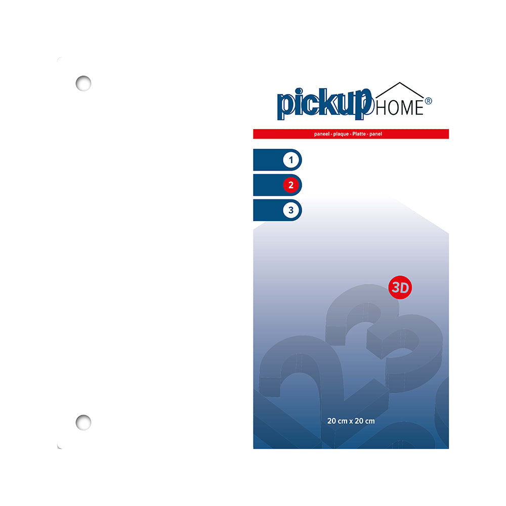 3D Home plaat - paneel wit acrylaat 3 mm - 200x200 mm - 211200200 - EAN 8711234016188 - weerbestendig - voorzien van bevestigingsgaatjes - <br /><br /> <a href-"../bevestigingsmaterialen">Klik hier om naar de bevestigings materialen pagina te gaan</a>.