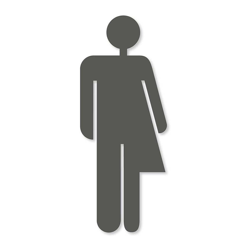 3D Home Picto zelfklevend Genderneutraal  - toiletten - WC - grijs - 212100005 - EAN 8711234019738 - zelfklevend acrylaat