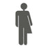 3D Home Picto zelfklevend Genderneutraal  - toiletten - WC - grijs - 212100005 - EAN 8711234019738 - zelfklevend acrylaat