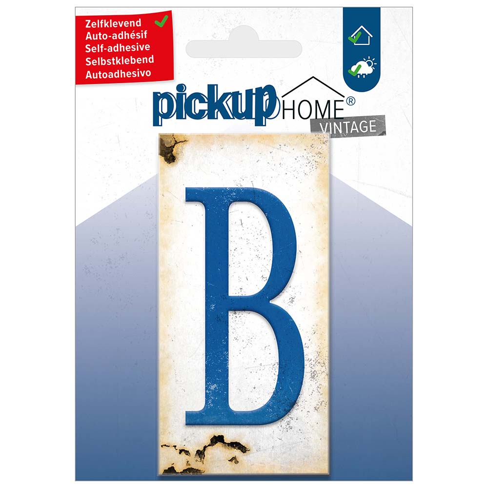 Pickup  Home Vintage 50x100 mm blauw b - Acrylaat 3 mm zelfklevend - 213021000B- EAN 8711234019516 - rechthoekig kunststof tegeltje met vintage uitstraling - weerbestendig